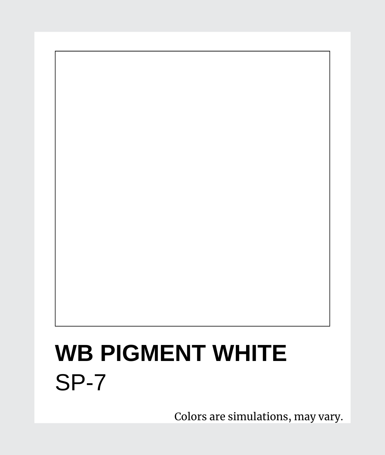 SP-7 WB Pigment White