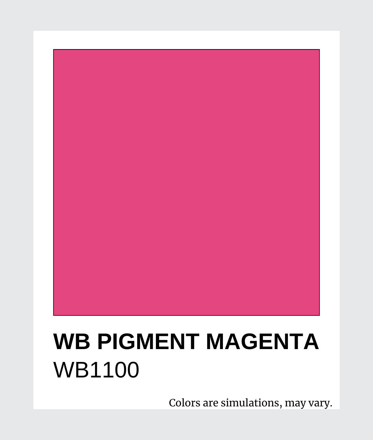 WB1100 WB Pigment Magenta