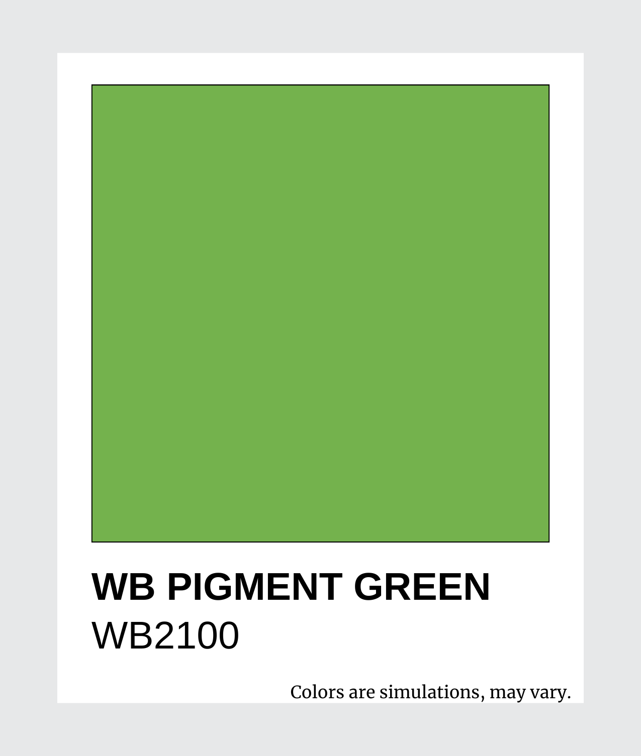 WB2100 WB Pigment Green