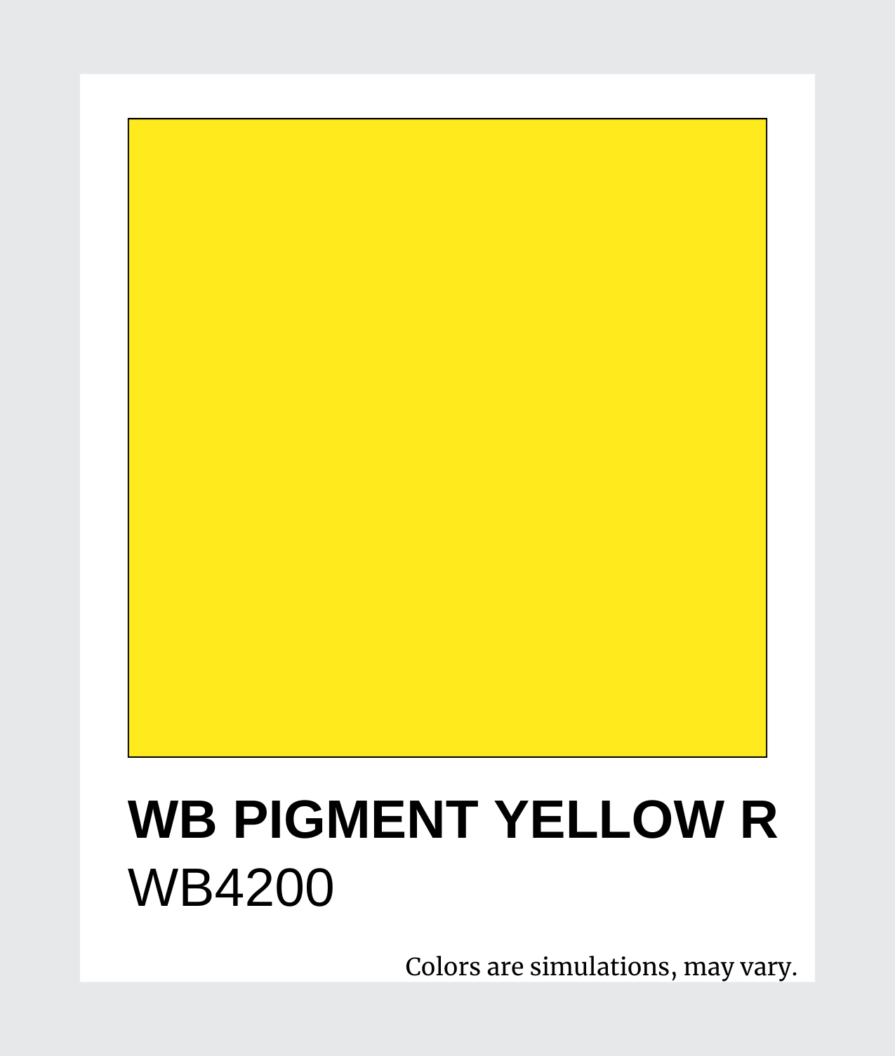 WB4200 WB Pigment Yellow R