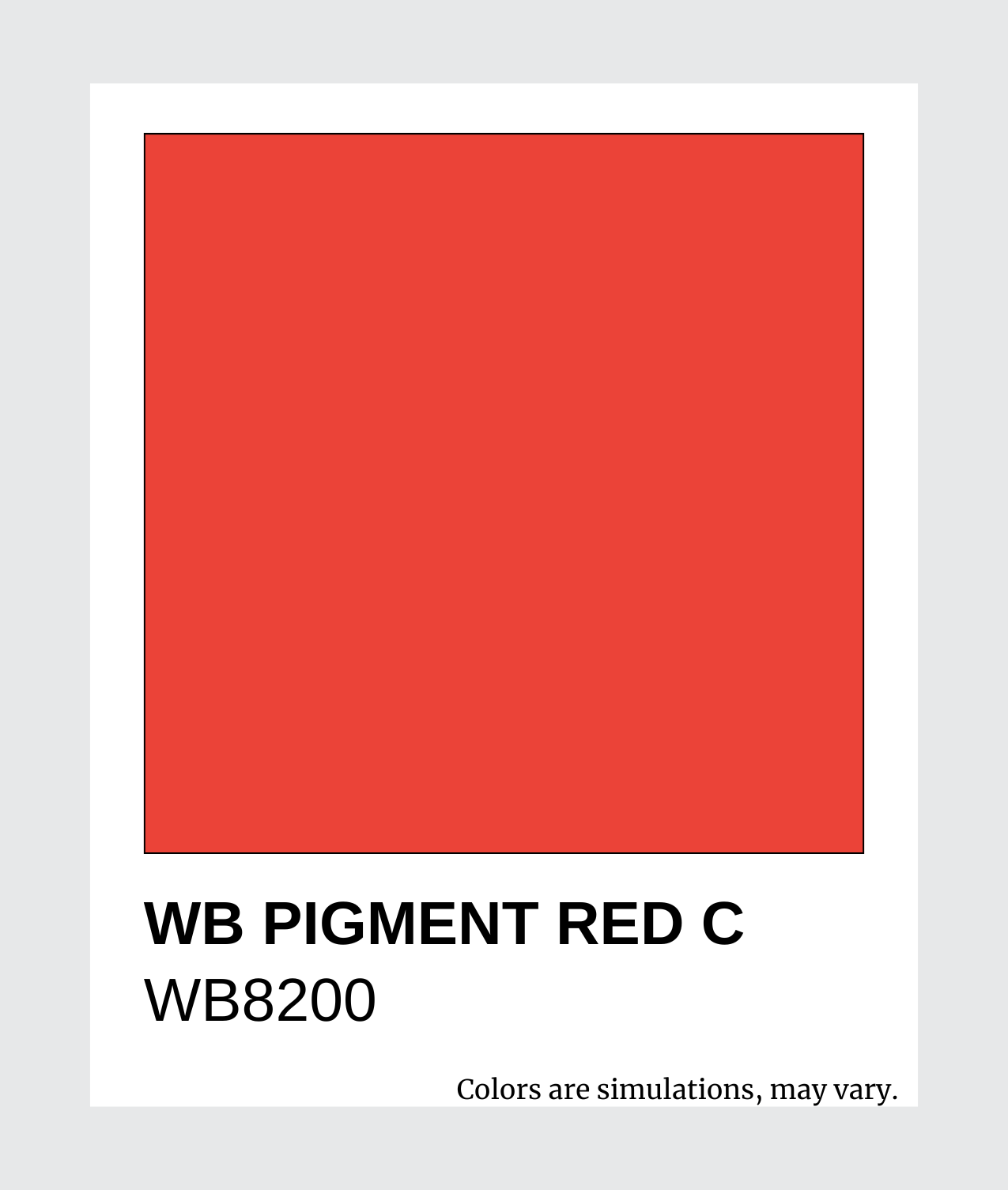 WB8200 WB Pigment Red C