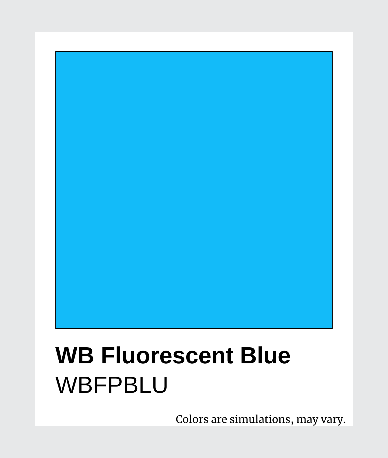 WB Fluorescent Blue Pigment