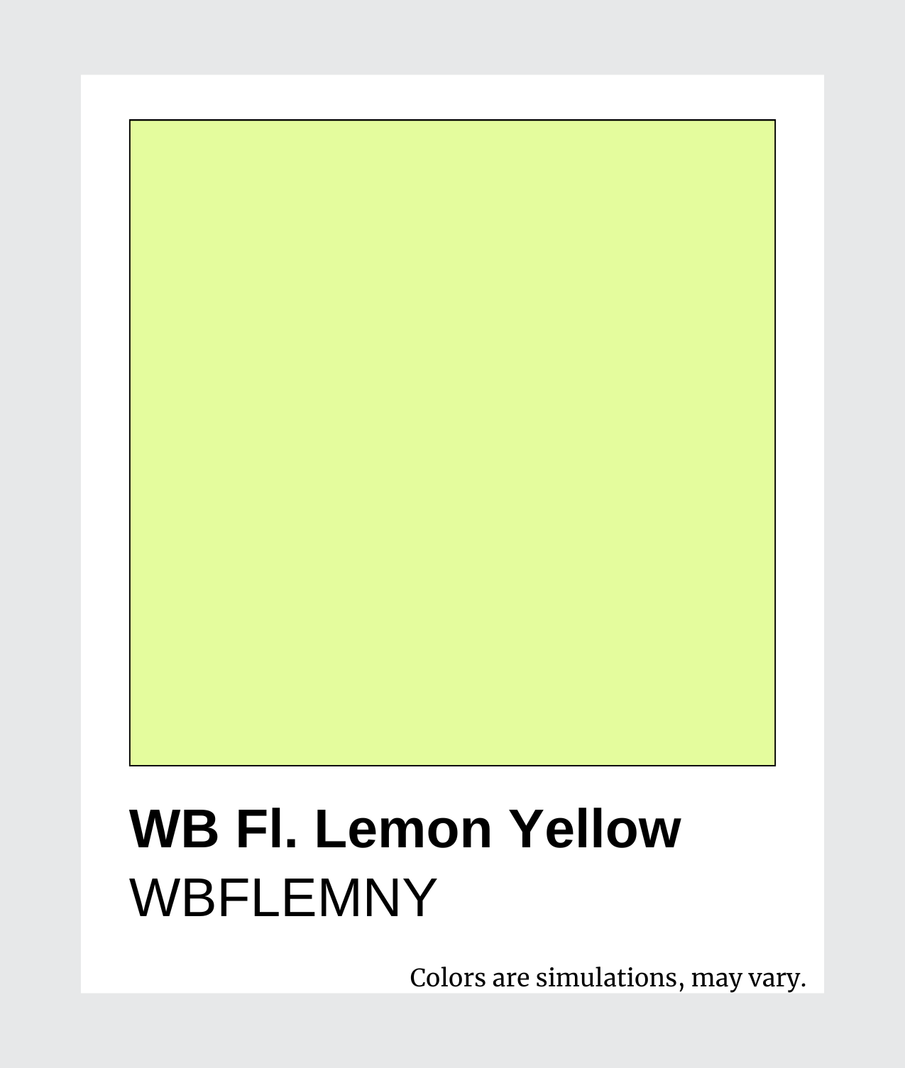 WB Fluorescent Lemon Yellow Pigment