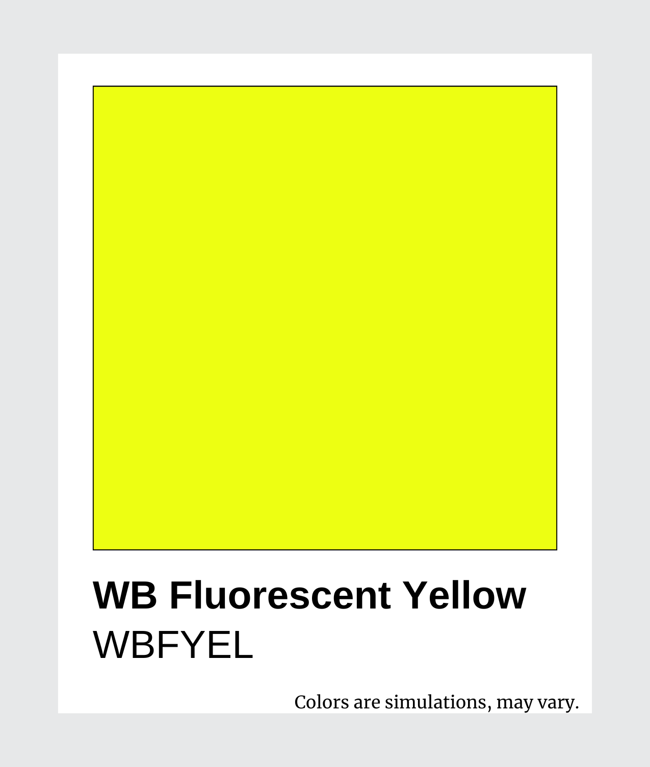 WB Fluorescent Yellow Pigment