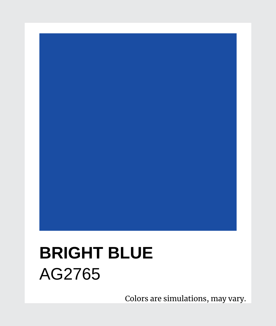 AG Standard Colors