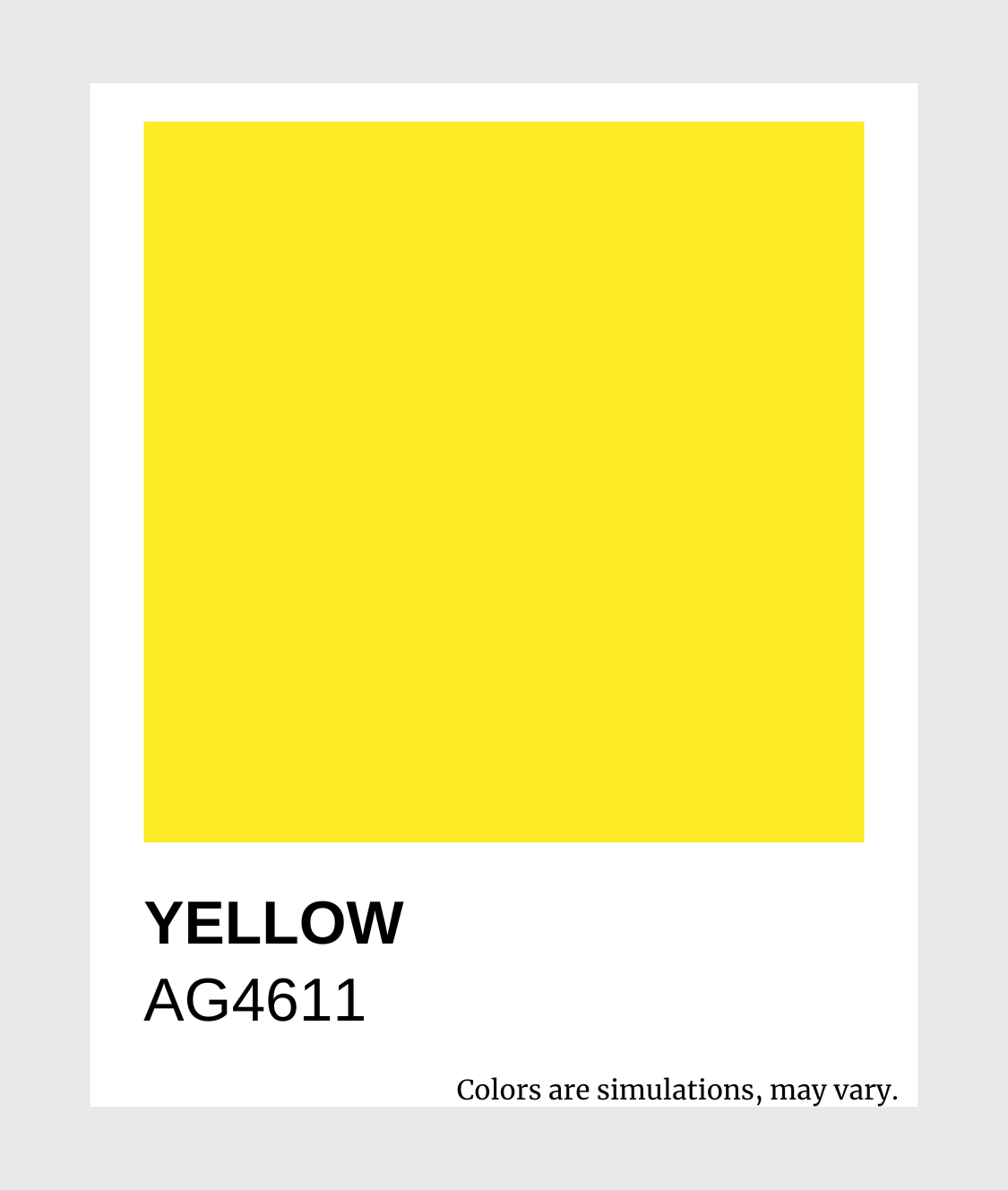 AG Standard Colors