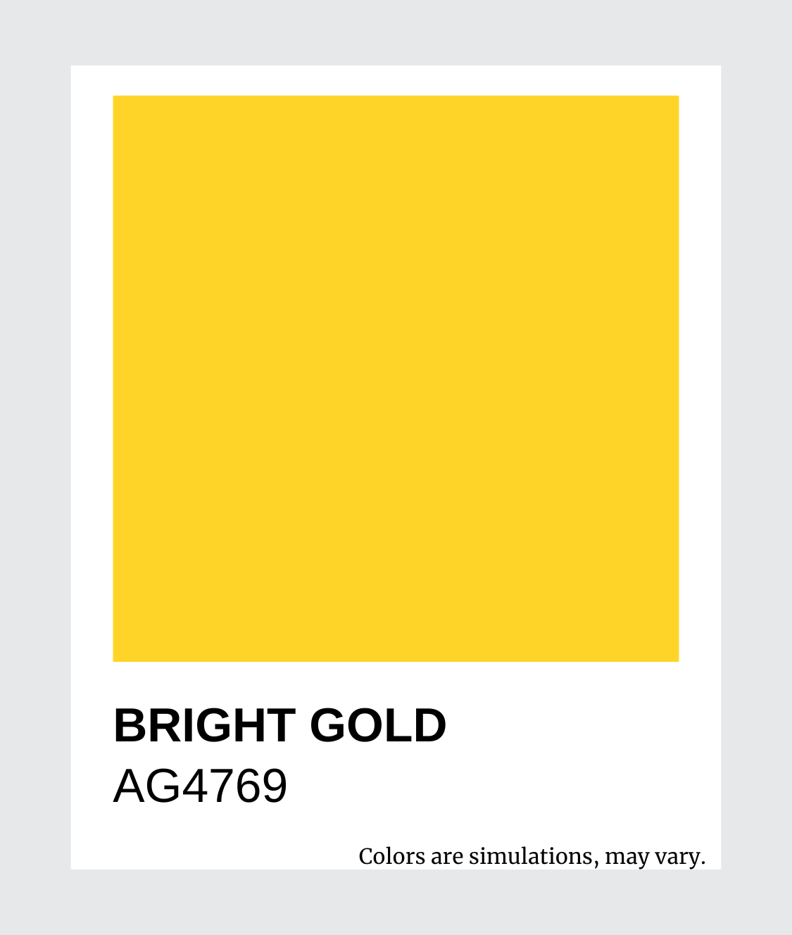AG Standard Colors
