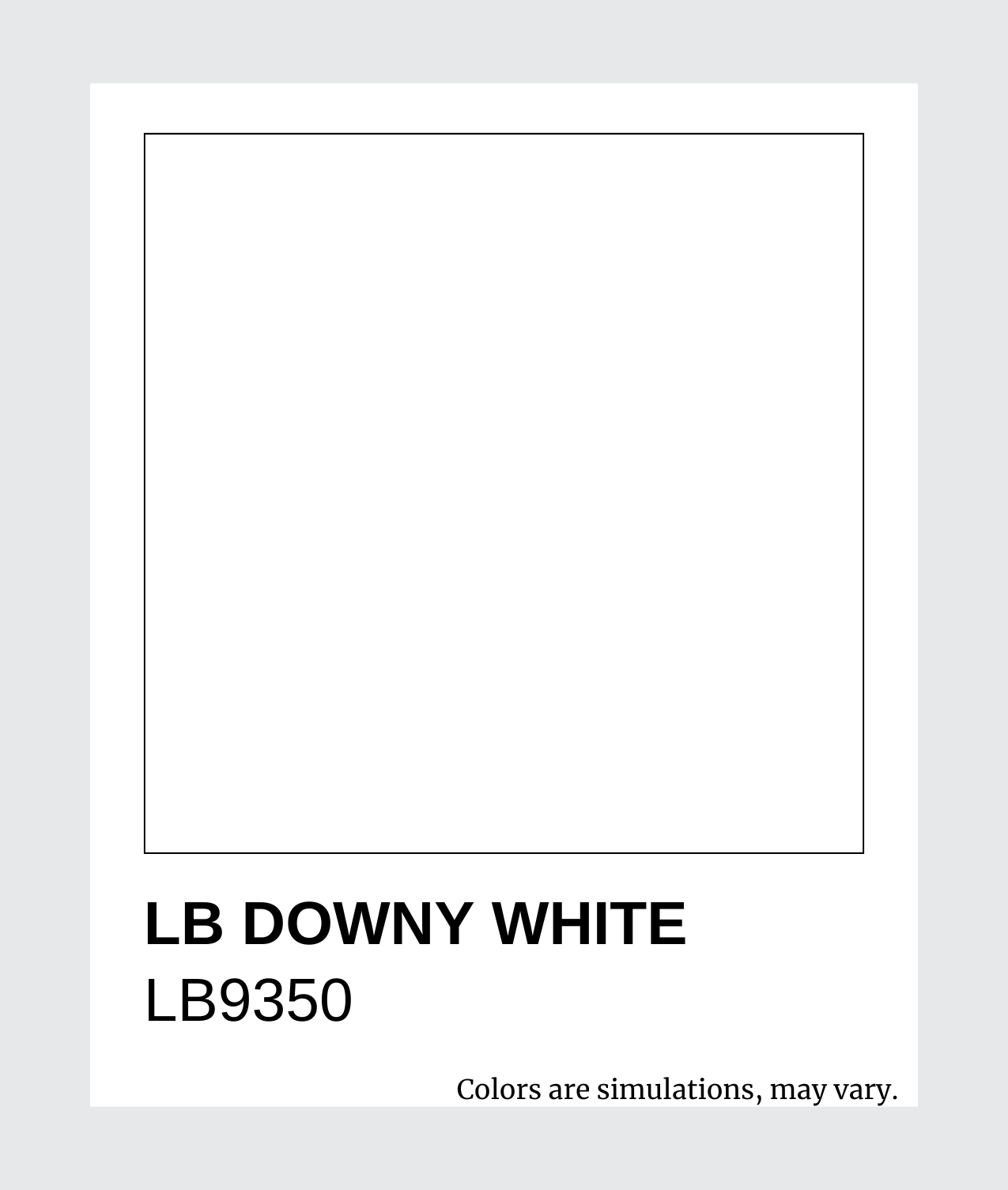 LB9350 LB Downy White