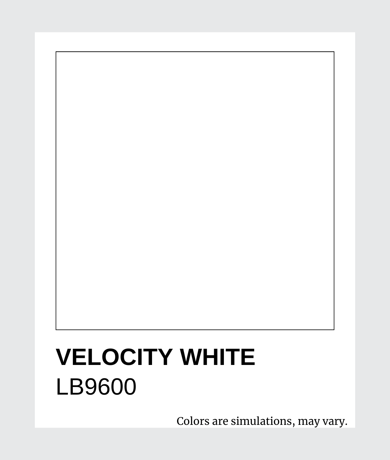 LB9600 Velocity White