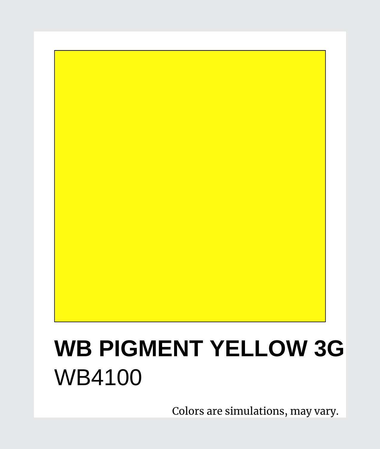 WB4100 WB Pigment Yellow 2G