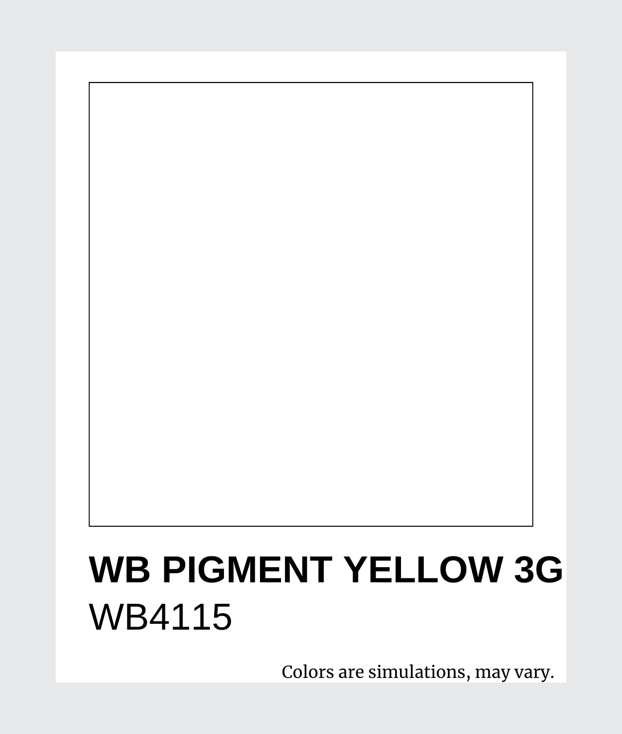 WB4115 WB Pigment Yellow 3G
