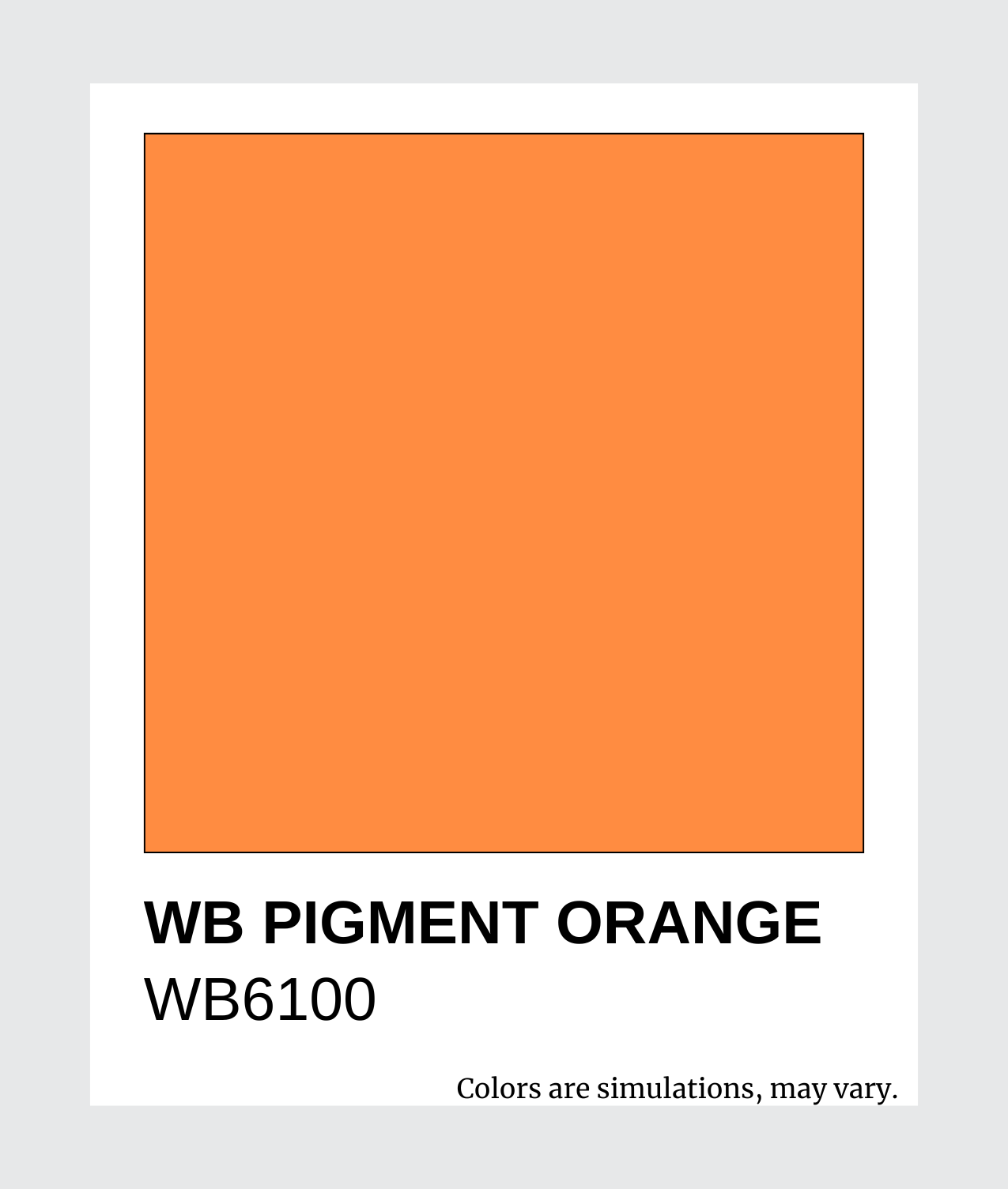 WB6100 WB Pigment Orange