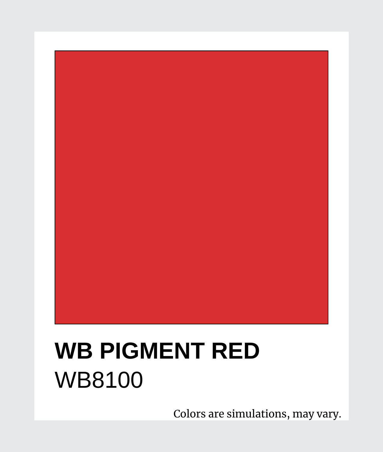 WB8100 WB Pigment Red
